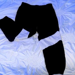 black w/ white stripe sweat pants